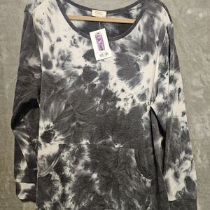 NWT BE Stage Tie Dye B&W Sweatshirt 3x